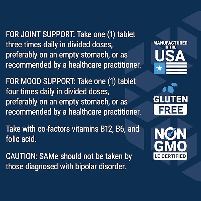 Life Extension Same Mood Joint &amp Liver Support Gluten-Free Non-GMO Vegetarian 30 Tablets