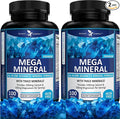 Potent Garden 2-Pack Mega Mineral Supplement Complete Mineral Complex with Calcium Magnesium Zinc Potassium Boron Selenium Chromium &amp 72 Trace Minerals Iron Free Calcium Supplement -200 Pills