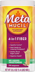 Metamucil Psyllium Husk Powder Unflavored with No Added Sweeteners 114 Servings 4-in-1 Fiber Supplement Daily Psyllium Husk Fiber Powder Help Support Digestive Health by Promoting Regularity*