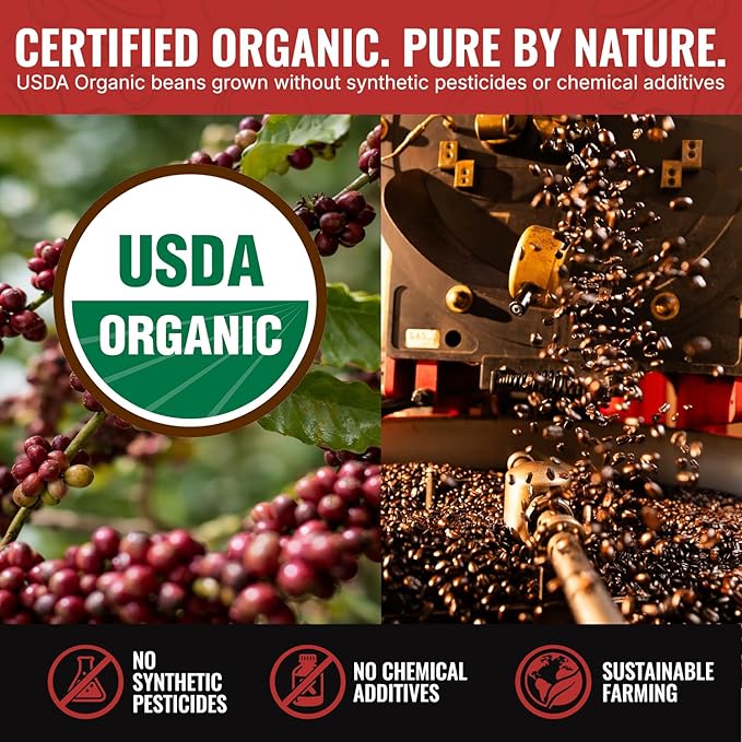 Aldo’s Coffee Co. Organic Water Process Decaf Coffee Dark Roast 100% Arabica from East Timor 16 oz (Medium Grind)