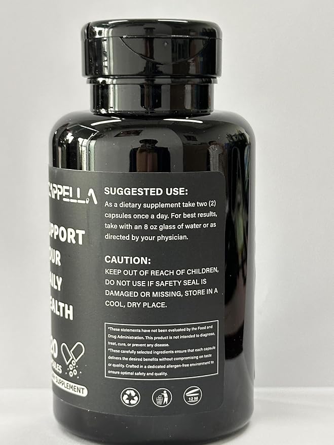 ACAPPELLA Ashwagandha Supplements with GABA Supplement 5-HTP L - Theanine Capsules and L-Tryptophan Capsule - 120 Count