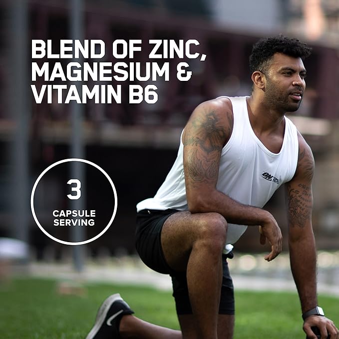 Optimum Nutrition Muscle Recovery and Endurance Supplement for Men and Women Zinc and Magnesium Supplement 180 Count