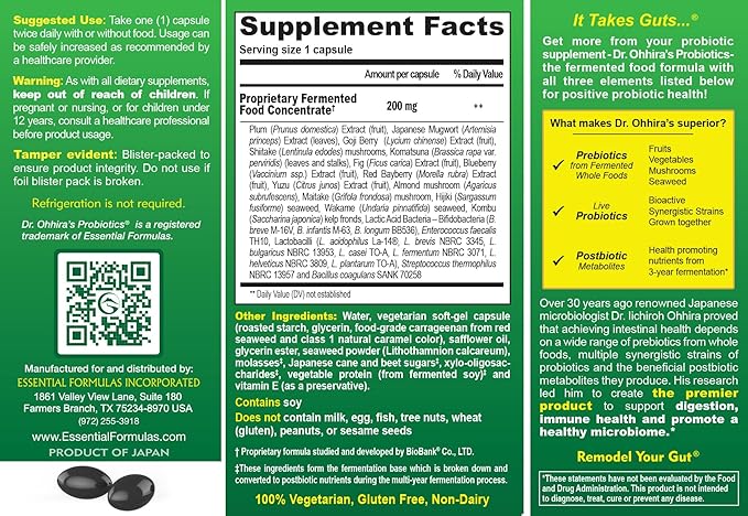 Dr. Ohhira's Probiotics Original Formula 60 Capsules with Bonus Beauty Bar Soap Travel Size 20g - No Refrigeration Supplement for Women and Men 13 Probiotic Strains