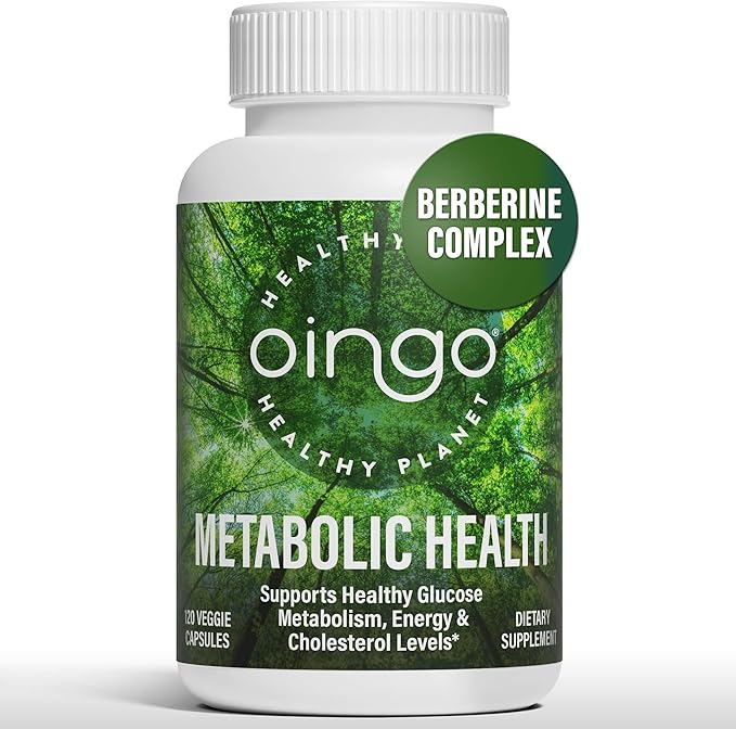 Metabolic Health Supplement 120 Veggie Capsules Supports Glucose Metabolism and Energy Support with Berberine Turmeric Banaba Leaf