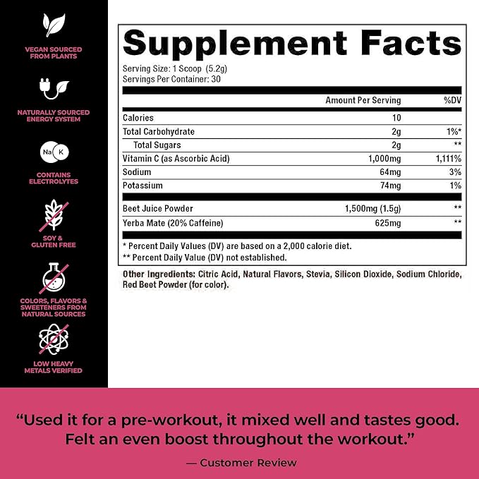 Nutrology BCAA Natural Plant Based BCAA Powder Lemonade Flavor (30 Servings) Beet Active Natural Pre-Workout Powder Passion Fruit Flavor (30 Servings)
