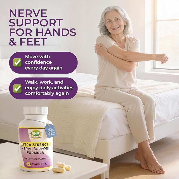 RHP Extra Strength Nerve Support Formula for Nerve Repair and Regeneration. 60 Capsules