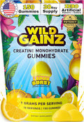 Creatine Monohydrate Gummies 5g - Made in USA - Pre Workout Creatine Chews for Women &amp Men Vegan Creatine Gummy Candy Chewable Nutritional Supplements NSF Certified (Lemon 150 Count)