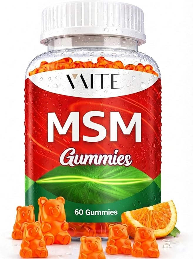 VAITE MSM Supplements for Men &amp Women 2000mg - Joint Support Hair Skin &amp Nails Sulfur Supplement - Vegan Non-GMO Gluten-Free - Skip Hard-to-Swallow Capsules &amp Powder - Easy to Take 60