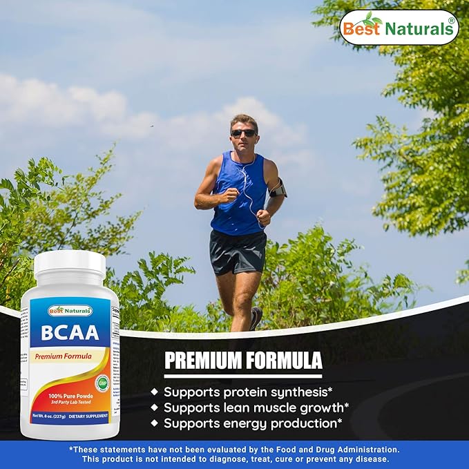 BCAA Powder 8 OZ &amp L-Glutamine Pure Powder 1 LB