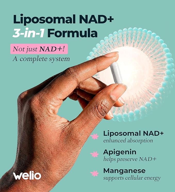 Liposomal NAD Supplement 601mg | Third-Party Tested High Purity NAD+ | Anti-Aging &amp Cellular Health | NMN Supplement Alternative | Advanced NAD+ Supplement for Women &amp Men – 60 Capsules