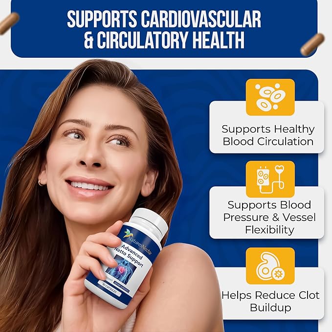 Nature's Nectar Cardiovascular &amp Liver Health Bundle – Organic Nattokinase for Circulation + Milk Thistle Liver Detox &amp Repair (60 &amp 90 Capsules)