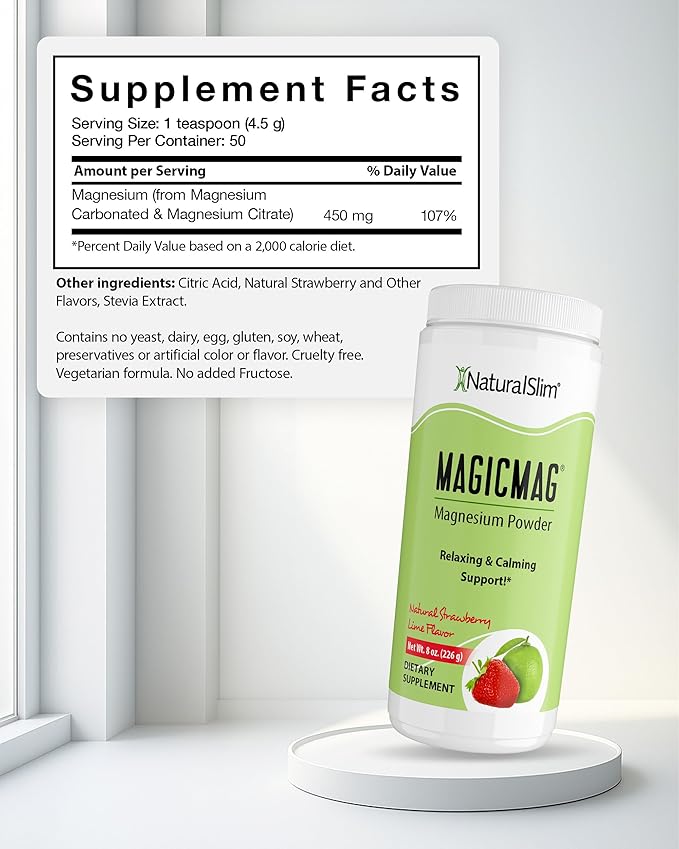 NaturalSlim Dynamic Duo Gift Set - Premium Wellness Kit with MagicMag Magnesium Powder Kadsorb Potassium Capsules Double Wall Glass Mug &amp Metabolism Book - Daily Energy Support System