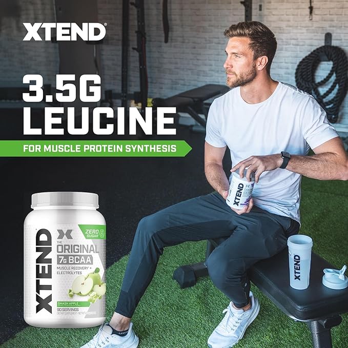 Scivation Xtend XTEND Original BCAA Powder 7g BCAA and 2.5g L-Glutamine Sugar Free Post Workout Muscle Recovery Drink with Amino Acids for Men &amp Women 90 Servings
