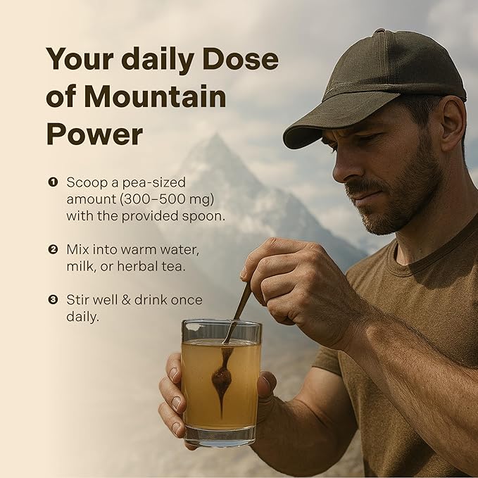 Organic Himalayan Shilajit Resin - 500mg Max Potency Lab Tested Pure Shilajit for Men and Women 85+ Trace Minerals Fulvic Acid Immune Support Energy &amp Cognitive Performance 4 Month Supply 60