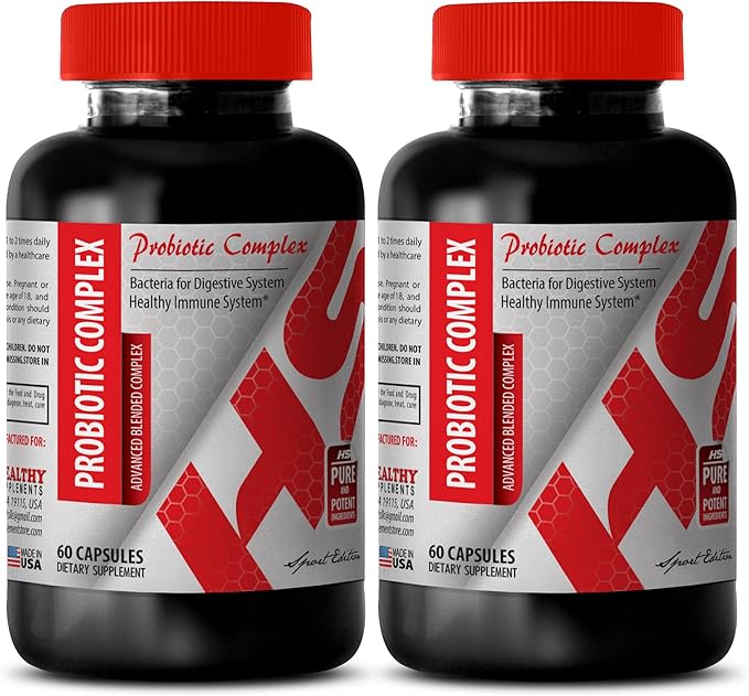 Probiotic prebiotic Supplement - PROBIOTIC Complex Advanced Blended Complex 550 MG - Support Digestive Health (2 Bottles)