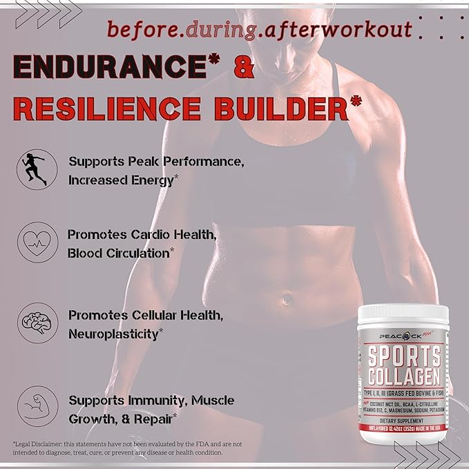 Sports Collagen + Reds &amp Greens Powder 12.42oz Bundle - Prebiotics Probiotics Antioxidants BCAA Magnesium Electrolytes Gut Health &amp Immunity