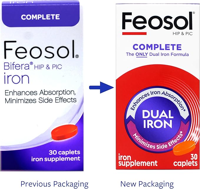 Feosol Bifera Iron Caplets Complete 30 ea (Pack of 5)