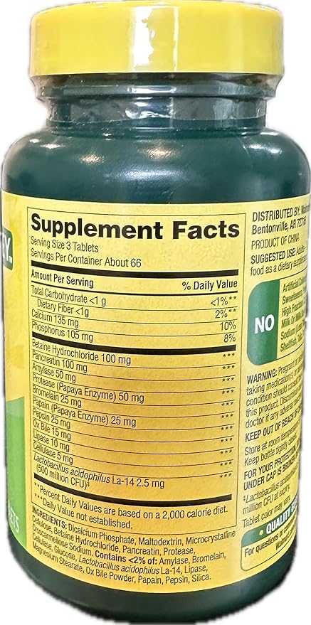 Probiotic Multi-Enzyme Digestive Formula Tablets 200 Count with Bundle Exclusive Better Ligth&ampSpring Guide