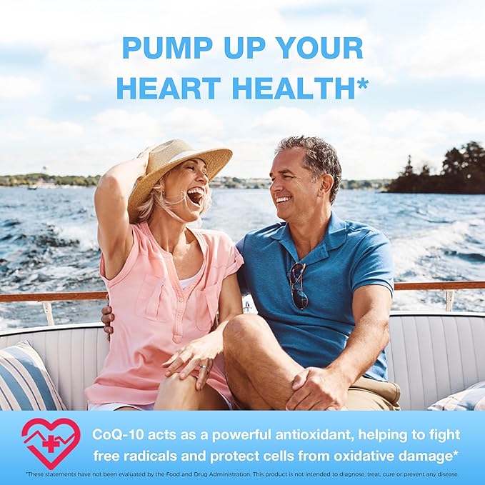 Vitamin World CoQ10 200 mg Softgels Coenzyme Q10 Supplements for Antioxidant Support Heart Health &amp Energy Production Gluten Free 120 Rapid Release Softgels
