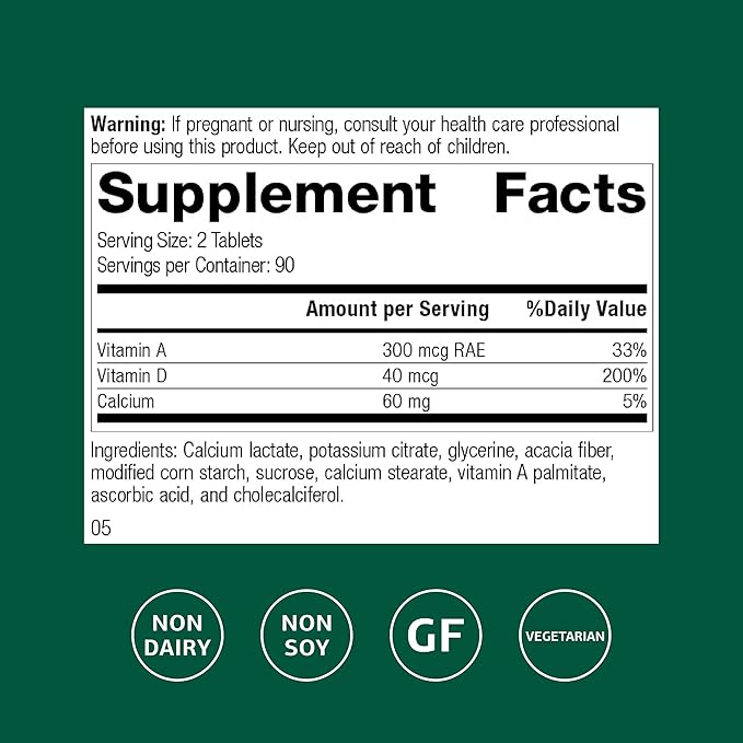 Standard Process Cataplex D - Supports Immune System Bone Strength &amp Bone Health - Aids Calcium Absorption - Contains Vitamin D and Antioxidant A - Gluten-Free Non-Dairy &amp Non-Soy - 180 Tabl