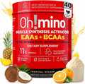 Oh!mino Essential Amino Acids Supplement Drink Powder Tropical Splash Cafeeinated Powder All 9 EAAs BCAAs and The Perfect Amino for Workouts Amino Energy and to Build Muscle and Recover Faster