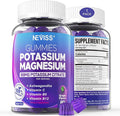 Potassium Magnesium Gummies - Potassium Supplement w/Ashwagandha 200mg Magnesium GlycinateB6B12P-otassium Citrate for Leg CrampsMuscleElectroyte for Adults KidsSugar-Free1Pack