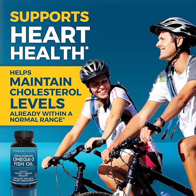 Viva Naturals 1250 mg Antarctic Krill Oil and 2500 mg Triple-Strength Omega-3 Fish Oil Bundle Providing Omega-3 EPA and DHA