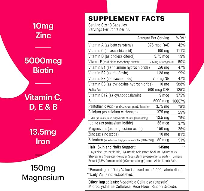 Wellthy Her Women's Daily Vegan Multivitamin for Women Natural Ingredients for Healthy Hair Skin &amp Nails with Essential Micronutrients (30 Day)