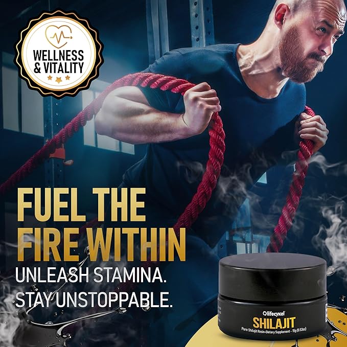 Lifecykel Pure Shilajit Resin – 15g | Wild-Harvested Mineral-Rich Shilajit Supplement for Strength | Third-Party Tested Premium Quality | Natural Flavouring