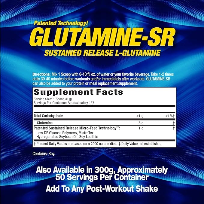 MHP Glutamine SR Immune Health Muscle Recovery Support Muscle Mass Speed Recovery 160 Servings 2.2 Pound (Pack of 1)