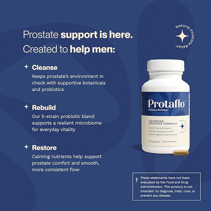 Prostate Supplements for Men 4 Pack - Supports Urinary Flow &amp Bladder Control | Probiotics + Black Walnut Nettle Turmeric Lycopene Pumpkin Seed Vitamin D3 &amp K2 Zinc + Selenium 60 Caps