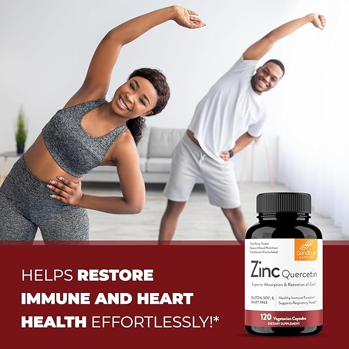 Sandhu's Zinc Quercetin &amp Resveratrol Capsules | Support Immune Health