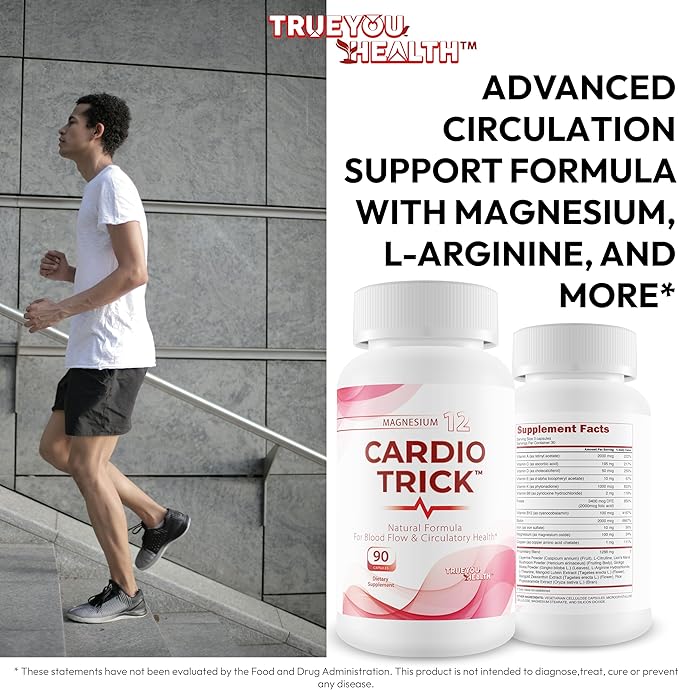 Cardio Trick - Japanese Cucumber Trick for Max Blood Flow Cardio Care &amp Healthy Pressure - Healthy Blood Flow Cardio Plus High Pressure Pills - Advanced Blood Flow Care Pressure Supplement