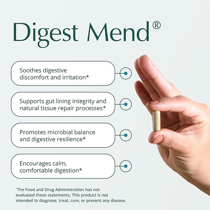 Natura Health Products Digest Mend Supplement - Encourages Healthy gastric microboime* - Featuring Deglycyrrhizinated Licorice (DGL) Aloe Vera Marshmallow Mastic Gum &amp Chamomile (180 Capsules)