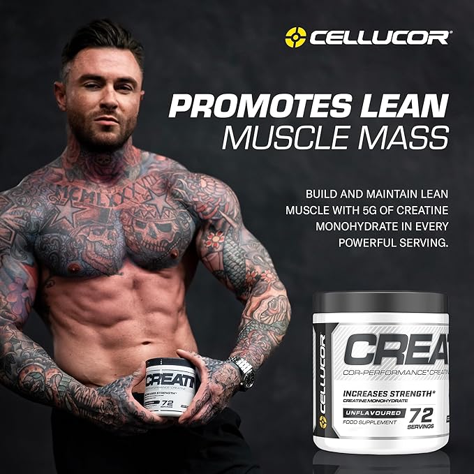 Cellucor Pre Workout &amp Creatine Bundle C4 Original Pre Workout Powder Fruit Punch 30 Servings + Cor Performance Creatine Powder 72 Servings