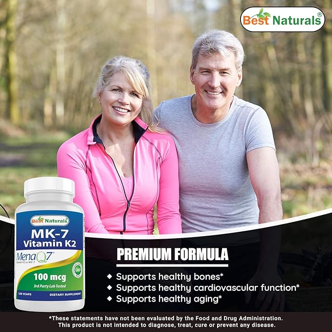 Best Naturals MK-7 Vitamin K2 100 mcg &amp Quercetin with Bromelain 800 mg