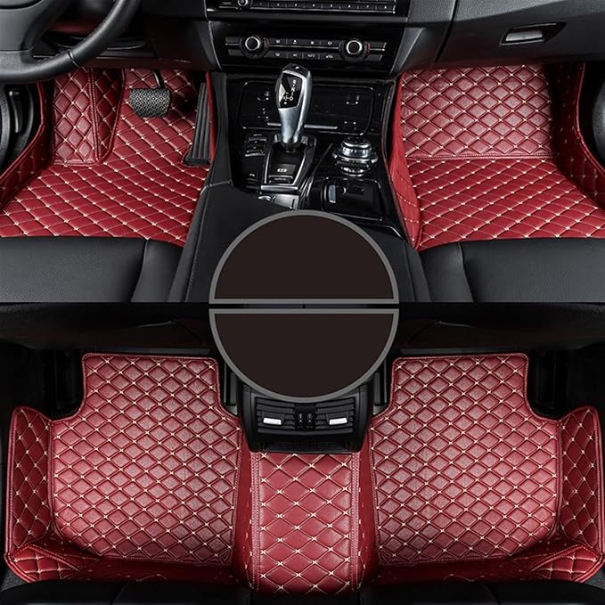 Car mat Custom Car Floor Mats for mercedess-benzs CLA CLA180 CLA200 CLA220 CLA250 CLA260 Auto Foot Accessories Carpets (Color : Red Wine)