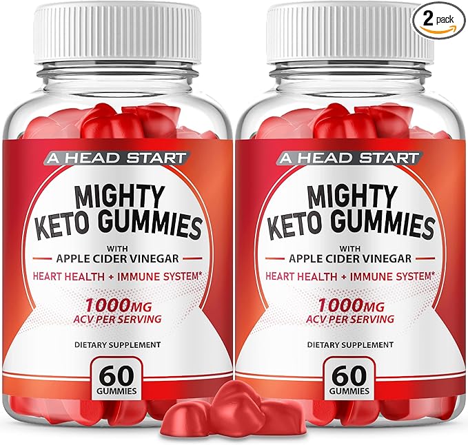 IDEAL PERFORMANCE (2 Pack) Mighty Keto Gummies Mighty Keto ACV Gummies (120 Gummies)