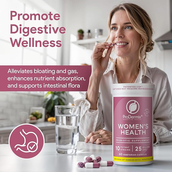 Probiotics for Women Vaginal Probiotic Promotes PH Balance UT Health 25 Billion CFU Once Daily Womens Supplement Kosher (60 Capsules)