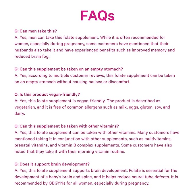 Pink Stork Folate: Methyl Folate - MTHFR Acid Natural Form of Folic Acid for Pregnancy Formulated for Mom + Baby Women-Owned 60 Capsules (Packaging May Vary)