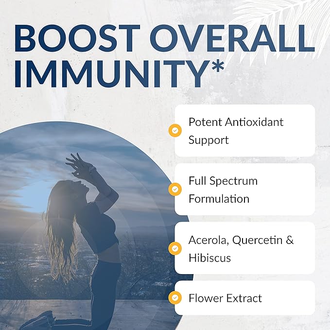Equilife Full Spectrum Vitamin C Supplement with Quercetin Hibiscus and Rutin Plant Based Antioxidant Formula Gluten Free Soy and Dairy Free Non GMO Easy to Use 60 Capsules