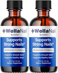 (2 Pack) WellaNail Drops - Official Wella Nail Advanced Liquid Drop Supplement - Maximum Strength All Natural WellaNail Premium Support for Overall Health &amp Wellness Reviews 2 Bottles for 2 Mont