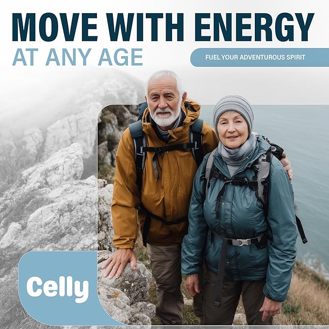 Celly Mitochondrial Health | Longevity Supplement for Cellular Nutrition and Healthy Aging | Promotes Mitochondria ATP Energy with CoQ10 Resveratrol &amp Green Coffee | Made in USA &amp 3rd Party T