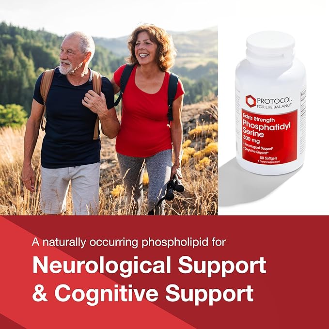 PROTOCOL FOR LIFE BALANCE Phosphatidylserine 300mg - Supports Brain Functions &amp Memory Health* - Phosphatidylserine Supplement - Keto Friendly &amp Egg Free - 50 Softgels