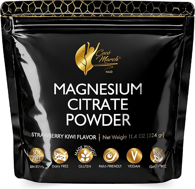 Cocó March N.M.D Magnesium Citrate Powder – Magnesium Supplement for Sleep &amp Relaxation Digestive &amp Brain Support – Vegan Gluten Free Keto Friendly &amp Non-GMO – Strawberry Kiwi Flavor 4