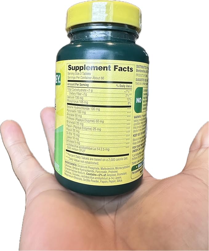 Probiotic Multi-Enzyme Digestive Formula Tablets 200 Count with Bundle Exclusive Better Ligth&ampSpring Guide