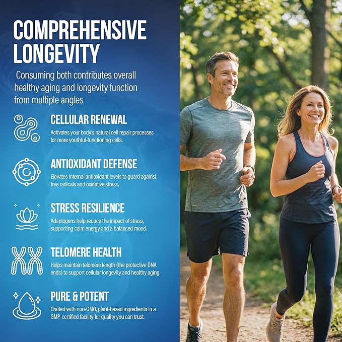 Cellular360 Supplement Bundle – Cell Regen NAD+ ATP Booster and NRF2 Activator with Resveratrol Curcumin Astragalus – Cellular Regeneration and Longevity Support (60 Capsules)