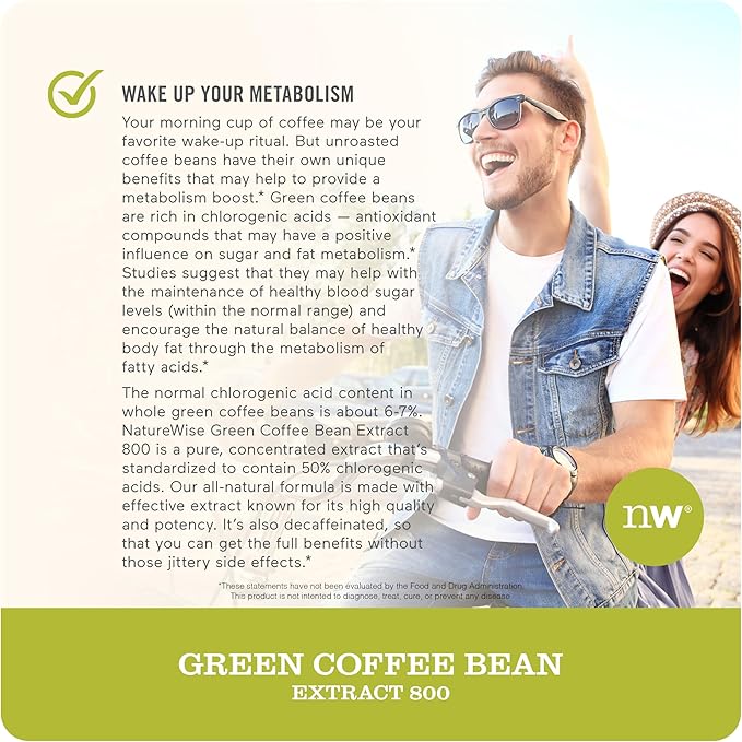 NatureWise [1] Green Coffee Bean Extract - Vegan Non-GMO - 60 Capsules[30-Day Supply] + (Pack of 2) NighttimeSlim- Cayenne Green Coffee Bean GABA - 60 Capsules[30-Day Supply]