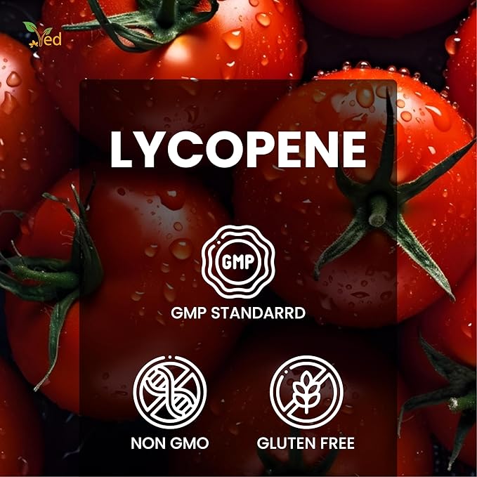 Ved Lycopene 500 mg | 90 softgel 6 Month Supply.(Pack of 2)