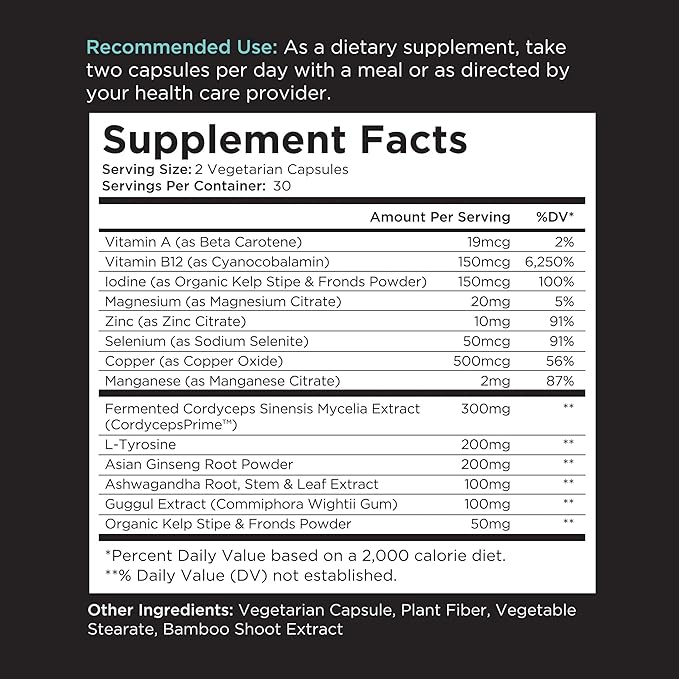 Livingood Daily Thyroid Support Bundle - Complete Thyroid Supplement Plus Adrenal and Cortisol Support